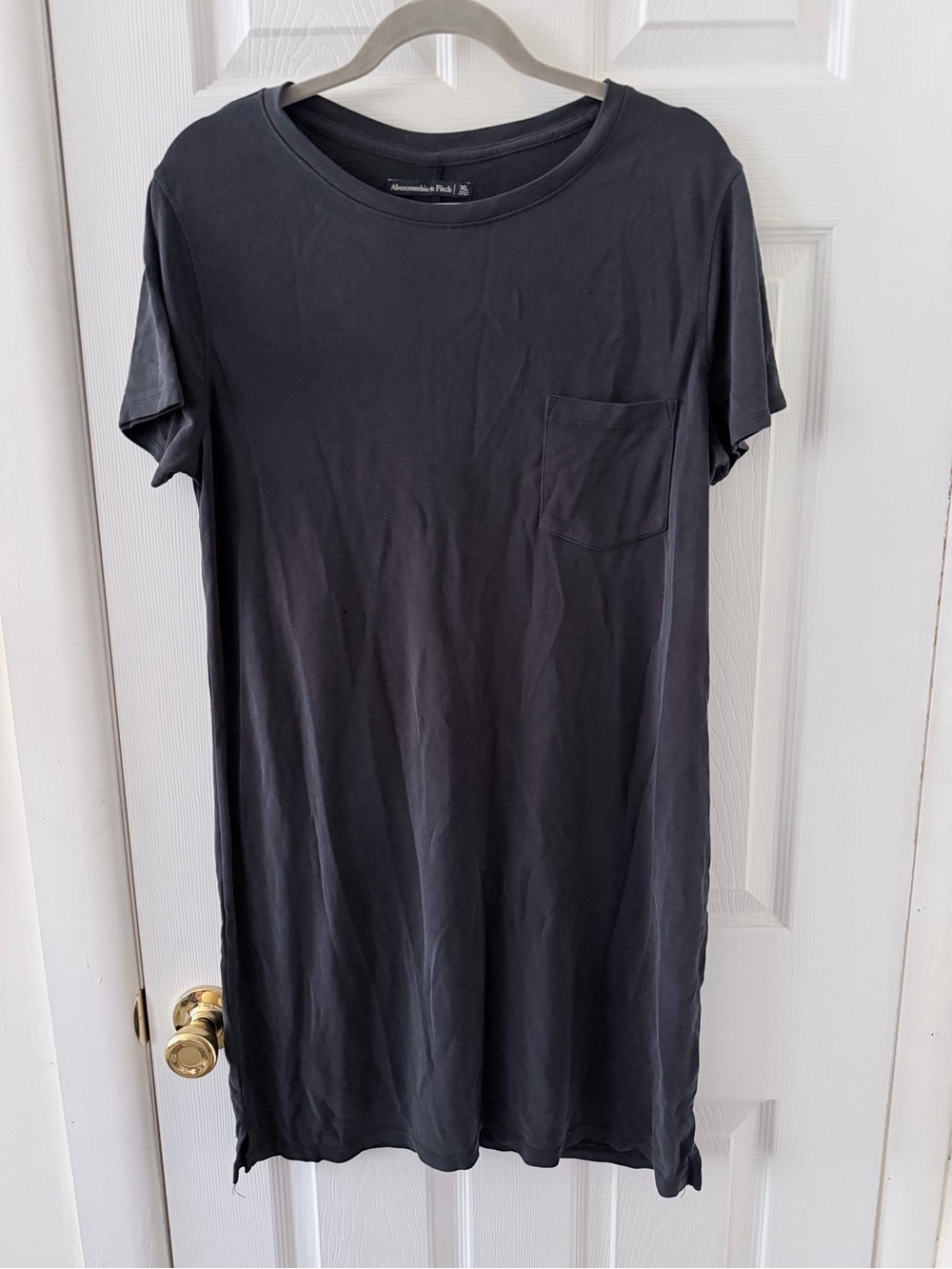 Abercrombie & Fitch Black Midi T-Shirt Dress